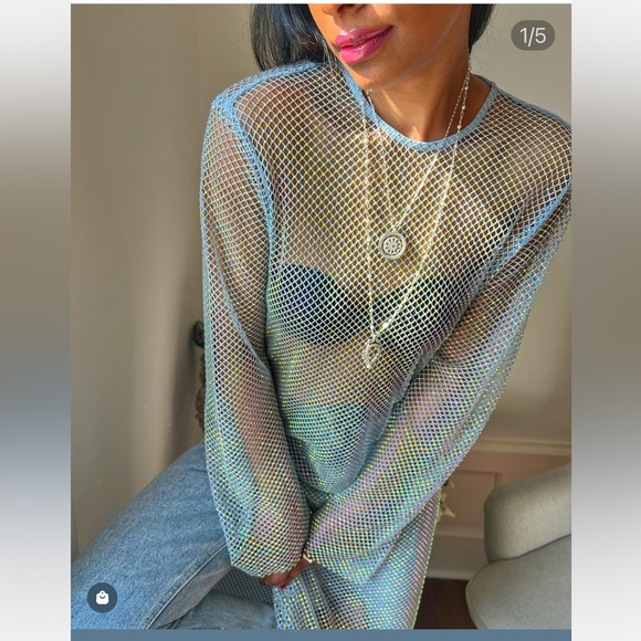 Zara Blue Rhinestone Dress - Picture 10 of 15